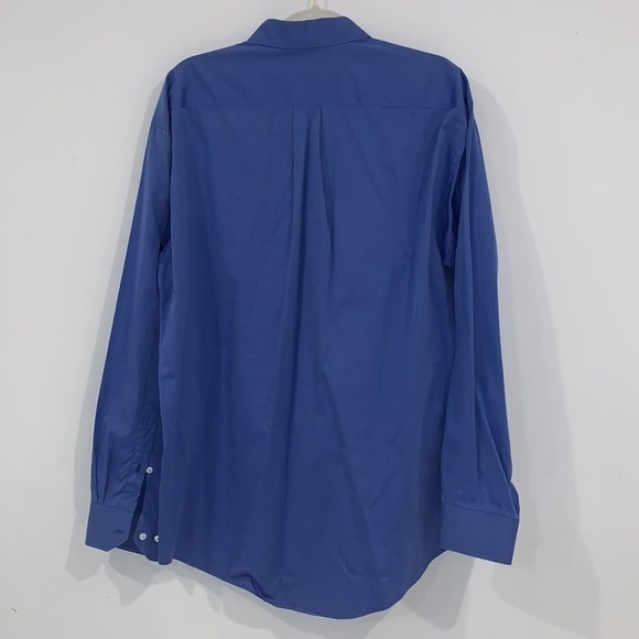 HUGO Boss Big & Tall Blue Long Sleeve Button Down Cotton Dress Shirt size 41/16 - Picture 5 of 13